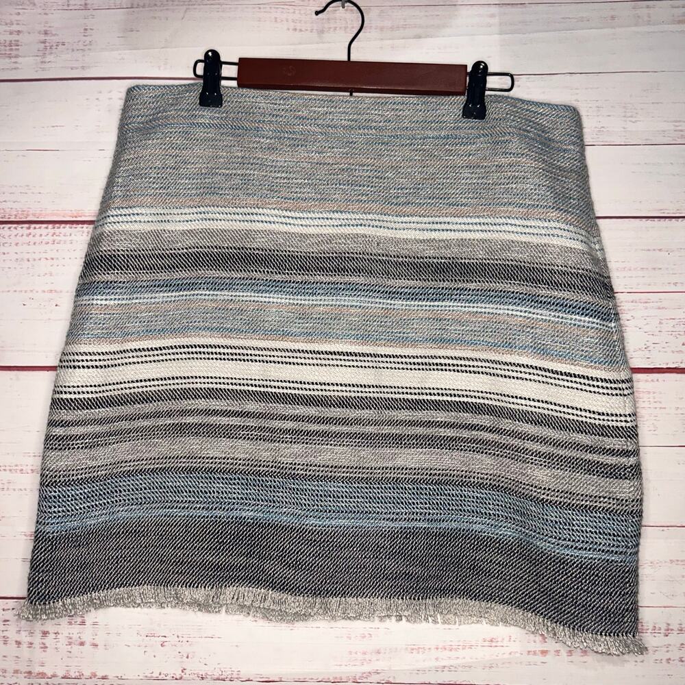 New Loft Tweed Fringe Edge Skirt | Women's US Size 14